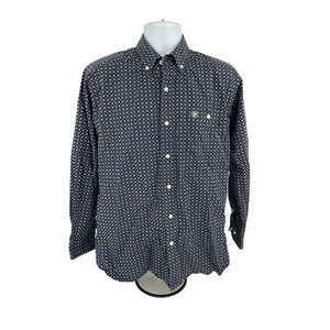 Ariat Relentless Stretch Button Down Shirt Geometric Print Western Mens‎ M #1242